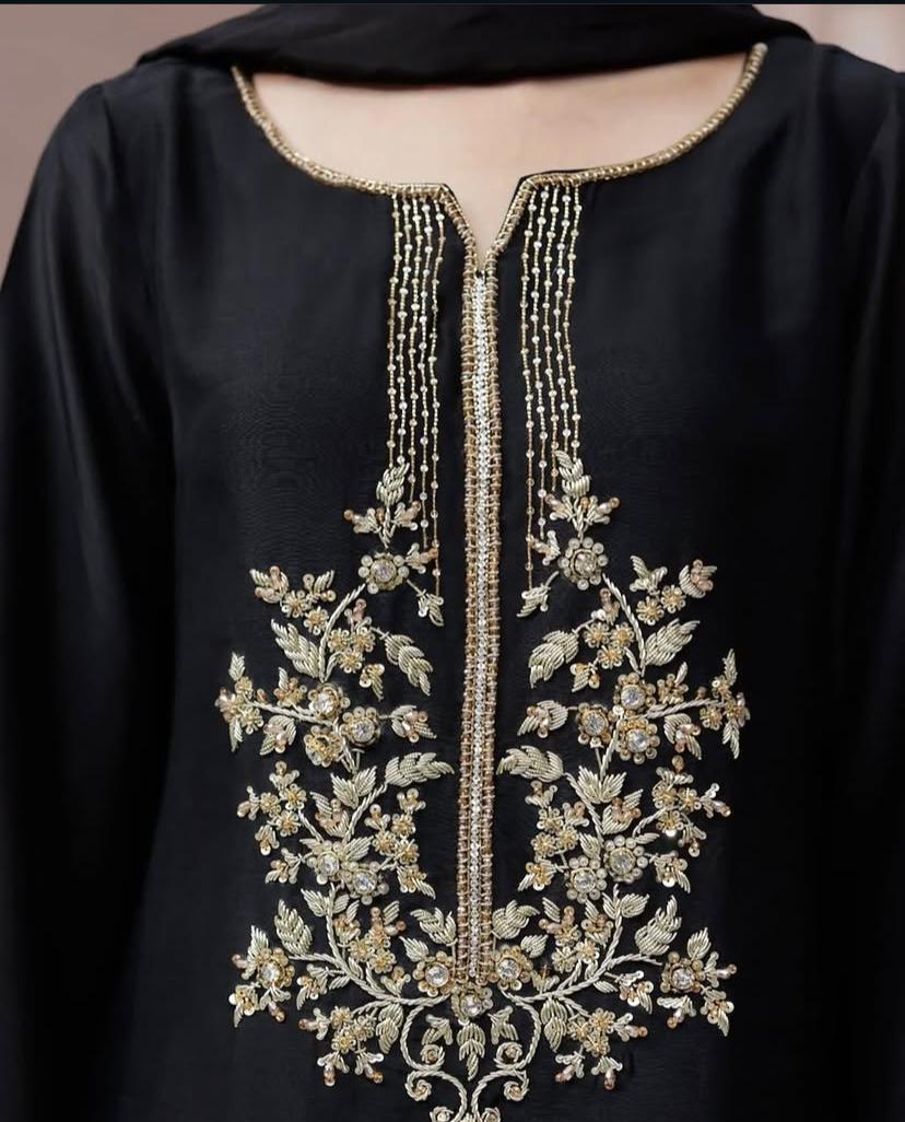 Black Handworked 3-Piece