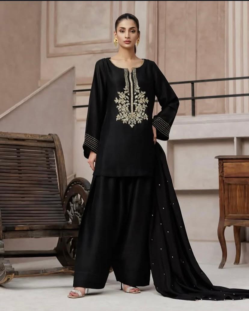 Black Handworked 3-Piece