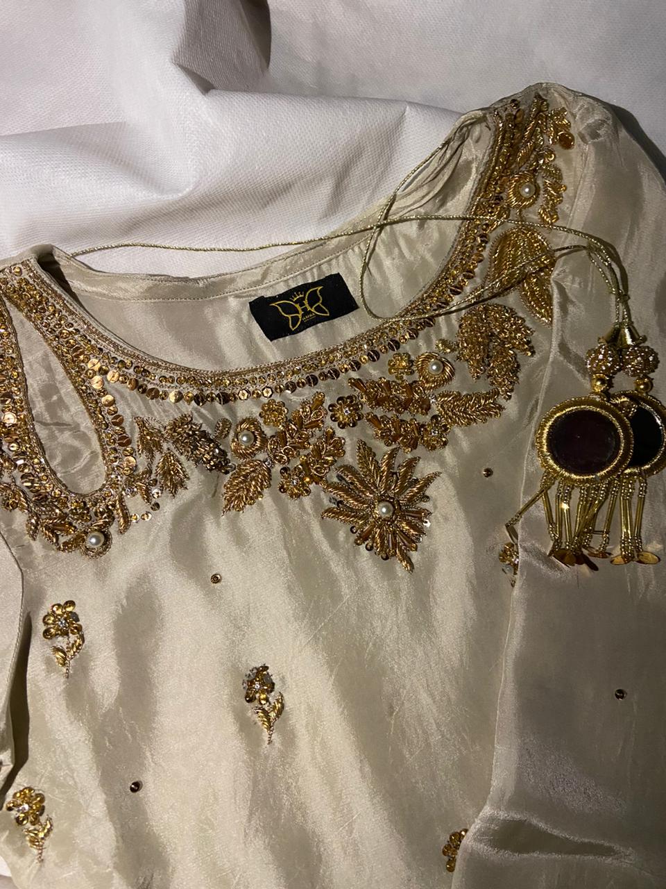 Hand-Painted Tussle Silk Ensemble