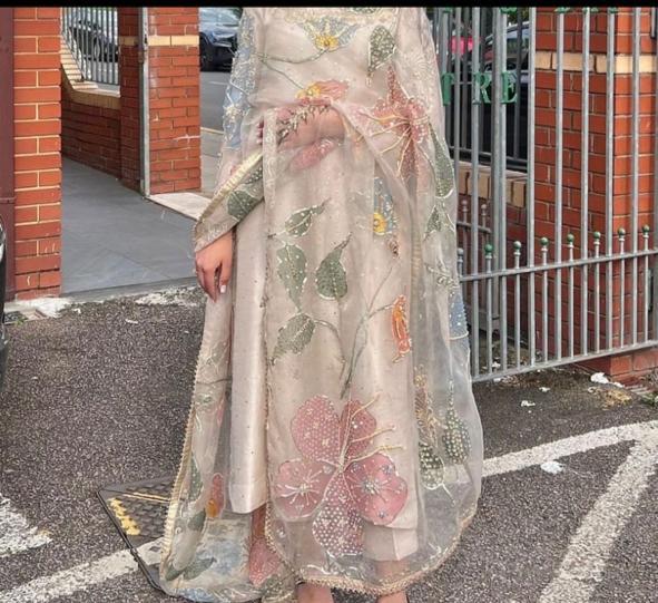 Hand-Painted Tussle Silk Ensemble